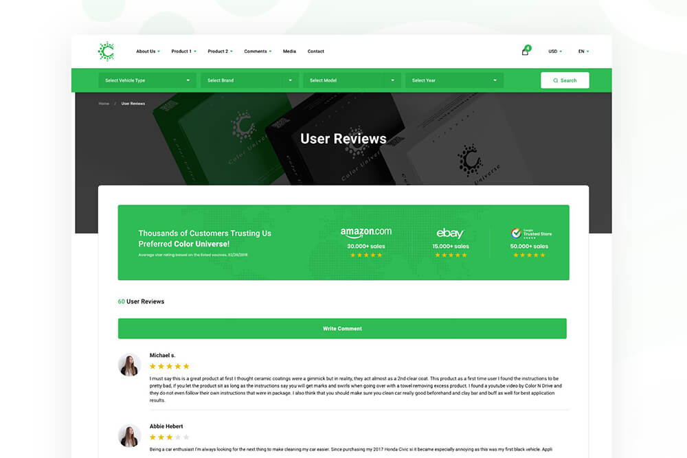 汽车服务电商销售网站UX/UI 套件 APP UI sucaiwan.com