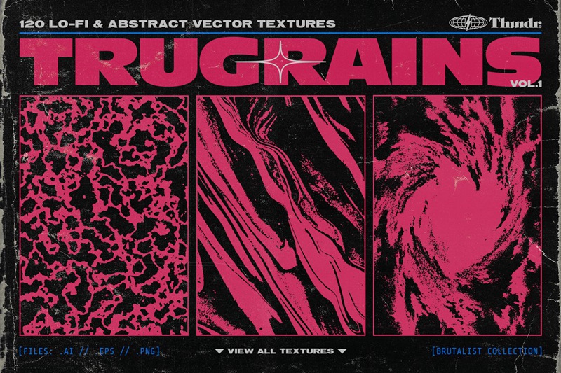 复古反设计垃圾酸性颗粒噪点粗糙肌理纹理矢量素材合辑 TRUGRAINS Brutalist Texture 图片素材 第1张-素材湾丨精选海外优质设计素材资源 复古反设计垃圾酸性颗粒噪点粗糙肌理纹理矢量素材合辑 TRUGRAINS Brutalist Texture 图片素材 sucaiwan.com