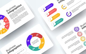 进度进程信息数据图表设计素材 Progress Business Infographics
