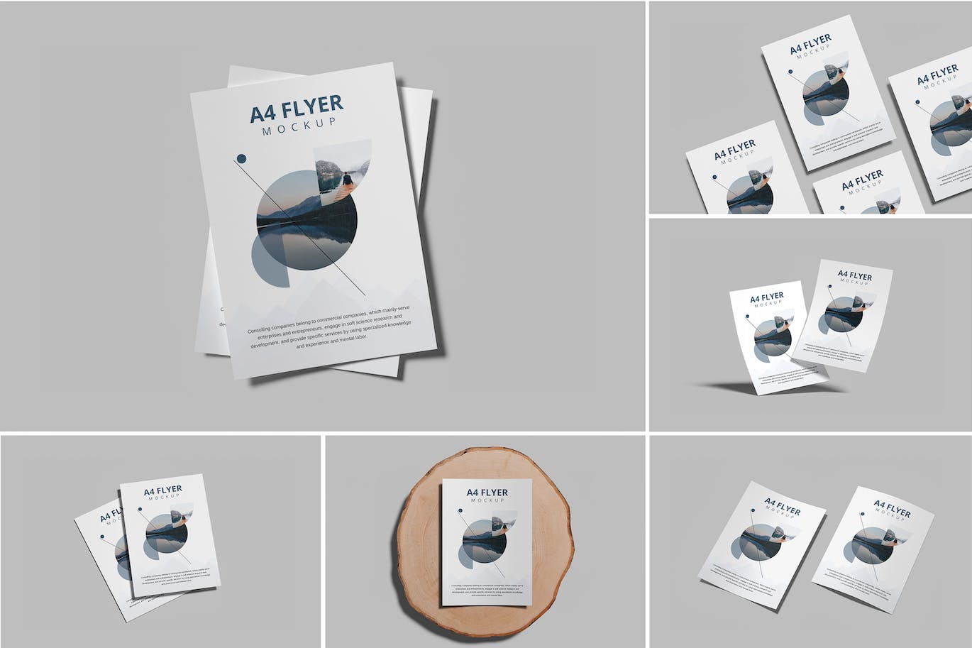 A4印刷传单设计样机 A4 Flyer Mockup 样机素材 sucaiwan.com