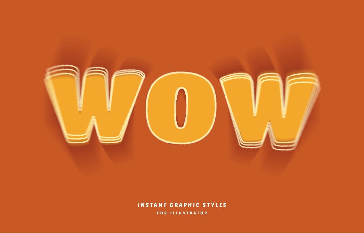 模糊的图形文字样式素材 Blurred Graphic Styles 插件预设 sucaiwan.com