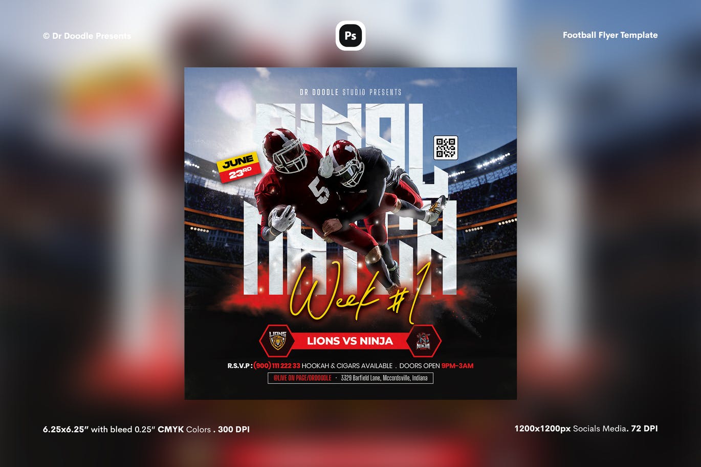 美式足球运动海报素材 Football Flyer 设计素材 第1张-素材湾丨精选海外优质设计素材资源 美式足球运动海报素材 Football Flyer 设计素材 sucaiwan.com