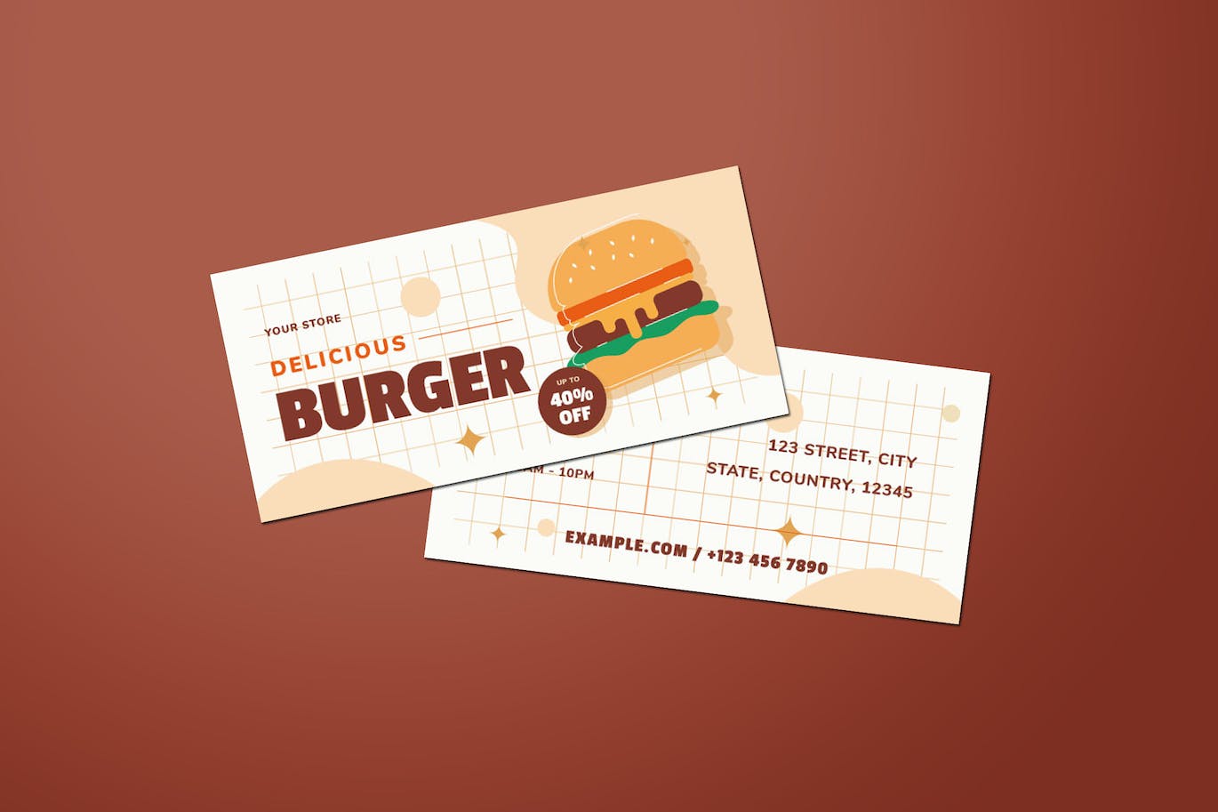 汉堡销售DL传单设计模板 Burger Sale DL Flyer 设计素材 sucaiwan.com