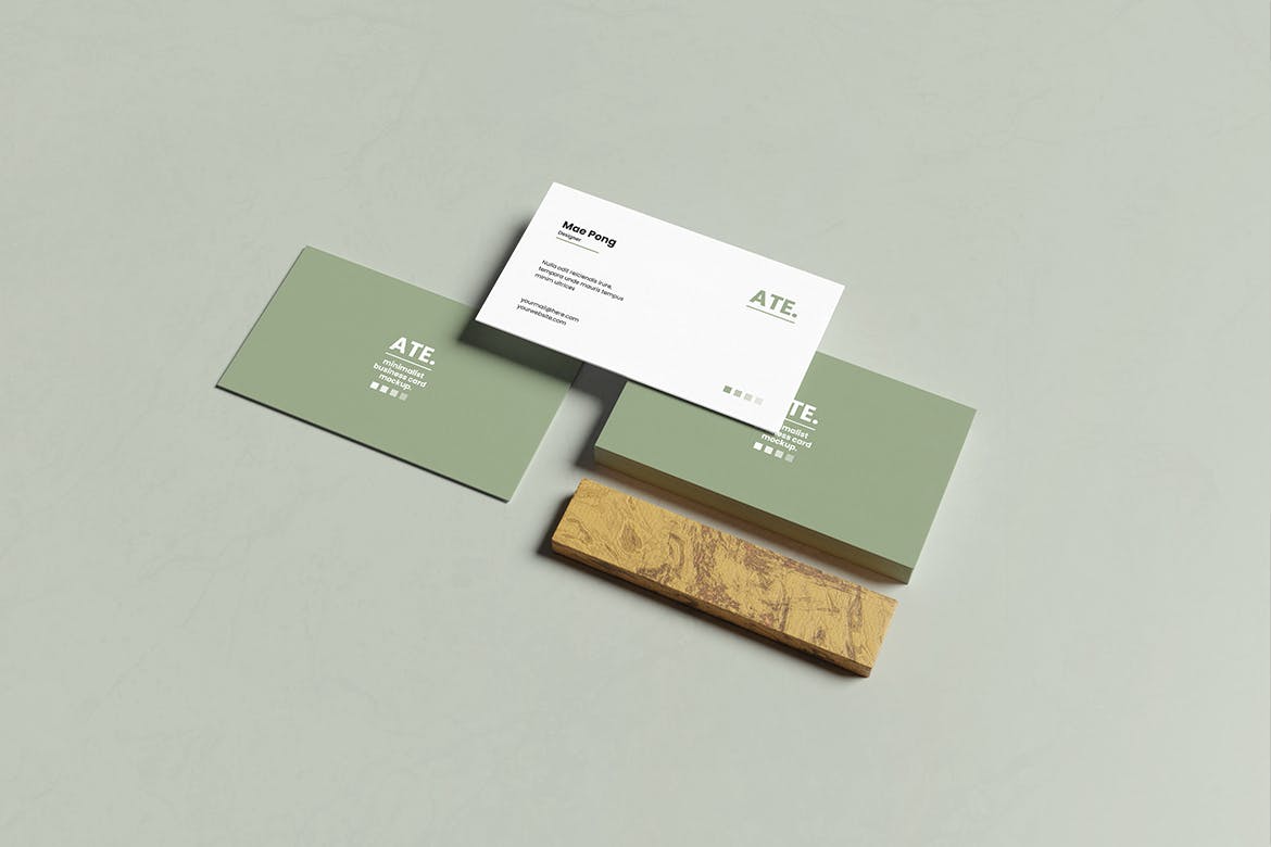 堆叠名片设计样机 Stack Business Card Mockup 样机素材 sucaiwan.com