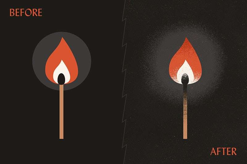 22个颗粒状的阴影AI笔刷 笔刷资源 sucaiwan.com