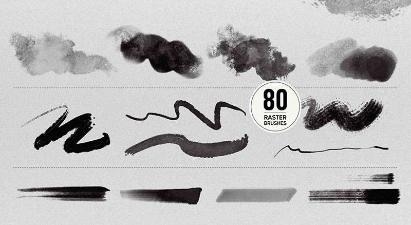 Affinity儿童绘本马克笔和水墨画笔套装 笔刷资源 sucaiwan.com