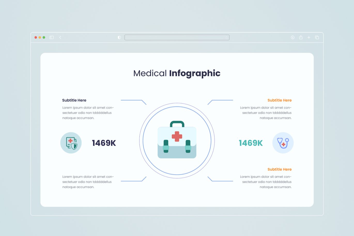医疗信息图形插画图表素材 Medical Infographics Assets Illustrators 幻灯图表 sucaiwan.com