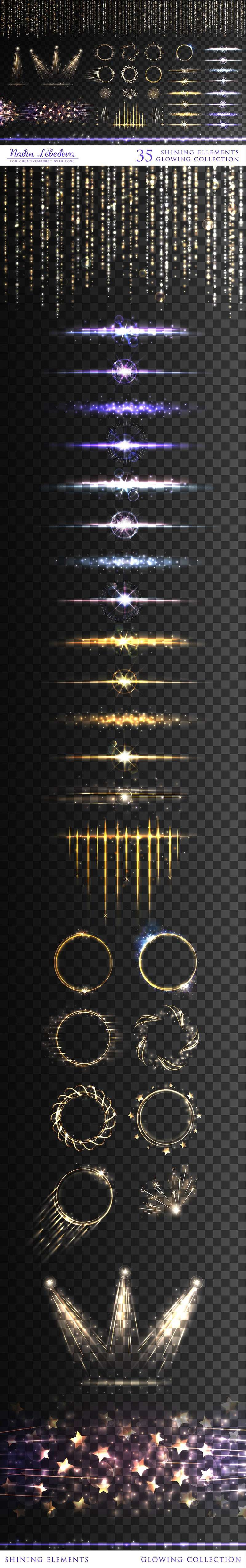 烟花矢量素材和AI笔刷套装 笔刷资源 sucaiwan.com