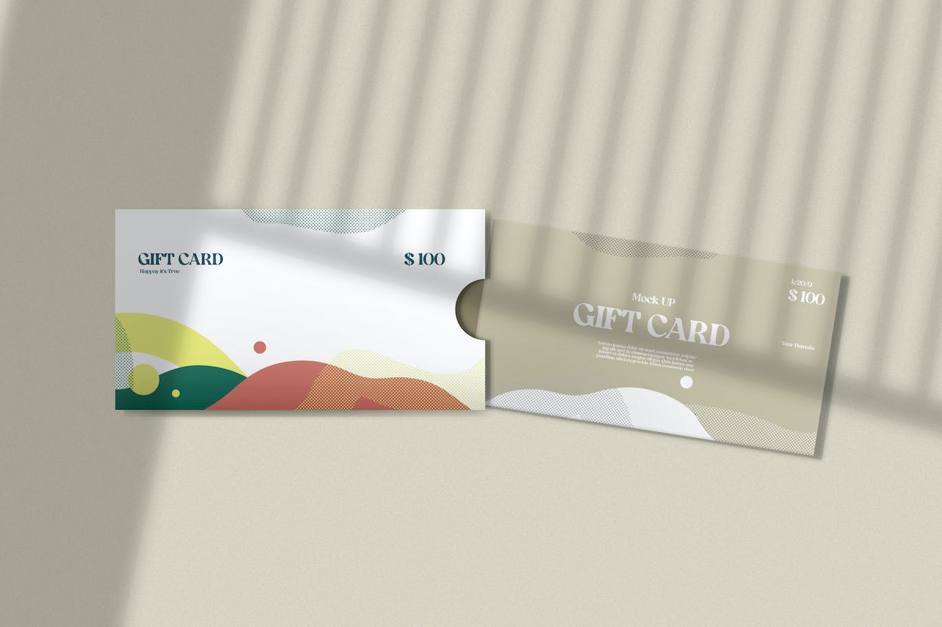 礼品卡代金券设计样机 Gift Card Voucher Mockup 样机素材 sucaiwan.com