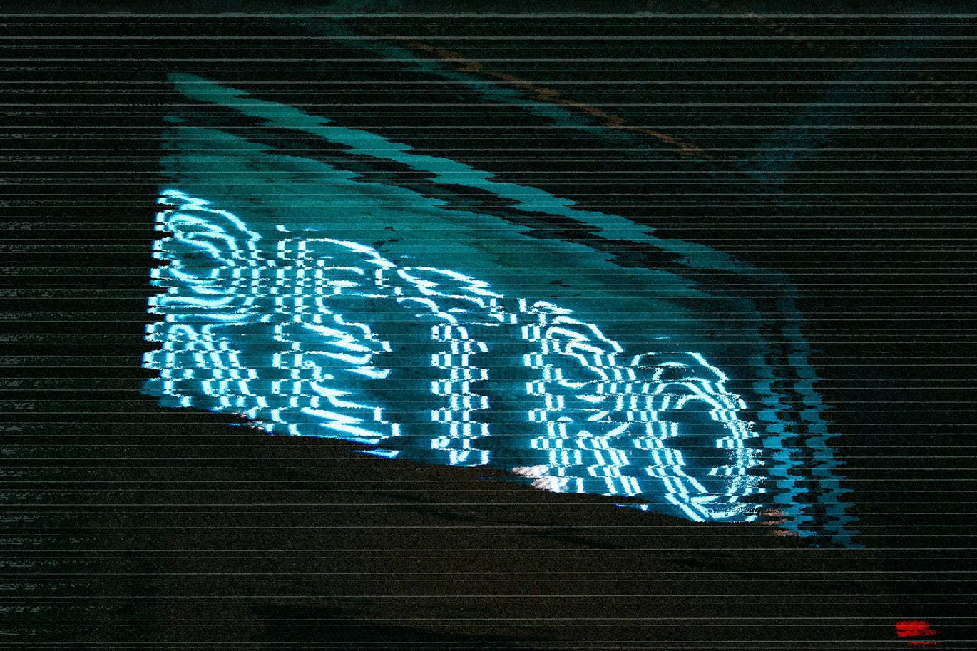 线条磨砂玻璃效果海报模板 Frosted Glass Effect for Posters 插件预设 sucaiwan.com