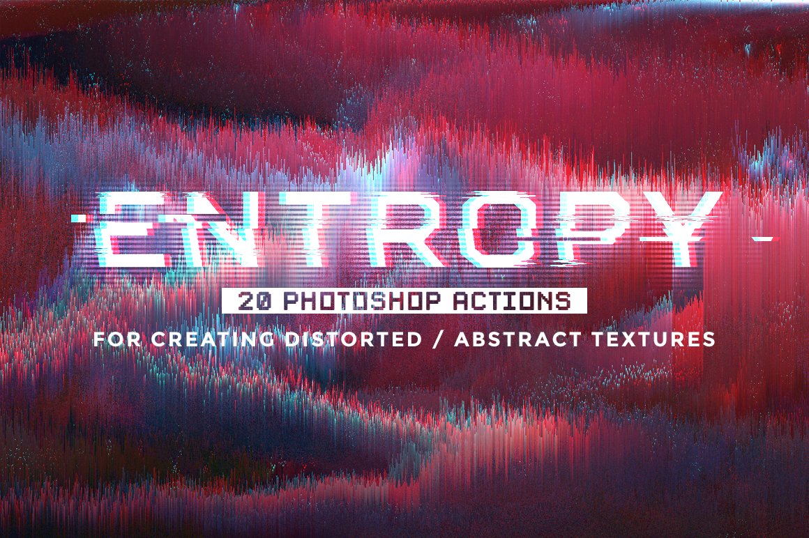 20组高端故障艺术背景快速生成PS动作 Entropy: 20 Photoshop Glitch Actions 插件预设 第1张-素材湾丨精选海外优质设计素材资源 20组高端故障艺术背景快速生成PS动作 Entropy: 20 Photoshop Glitch Actions 插件预设 sucaiwan.com