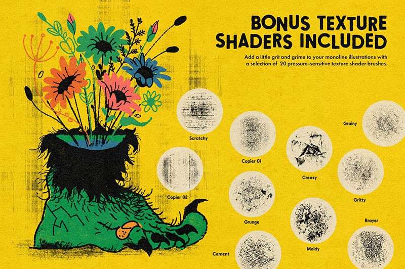 Procreate抽象美术线条纹理笔刷 笔刷资源 sucaiwan.com