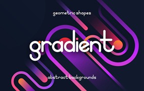 液体梯度几何形状背景集 Liquid Gradient Geometric Shapes Background Set