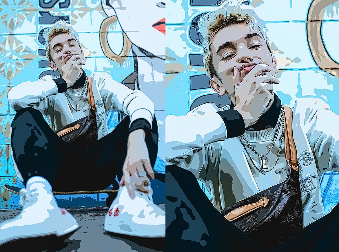 插画照片效果PS动作 Illustration Photo Effect for Photoshop 插件预设 sucaiwan.com