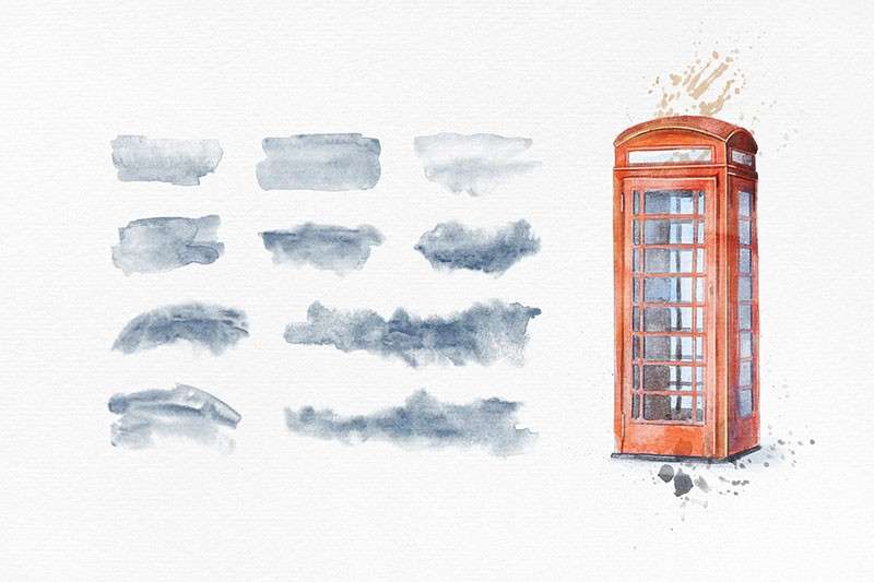 Procreate晕染水彩笔刷套装 笔刷资源 sucaiwan.com