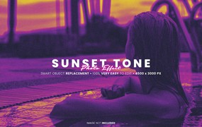 日落色调照片特效PS图层样式 Sunset Tone Photo Effect