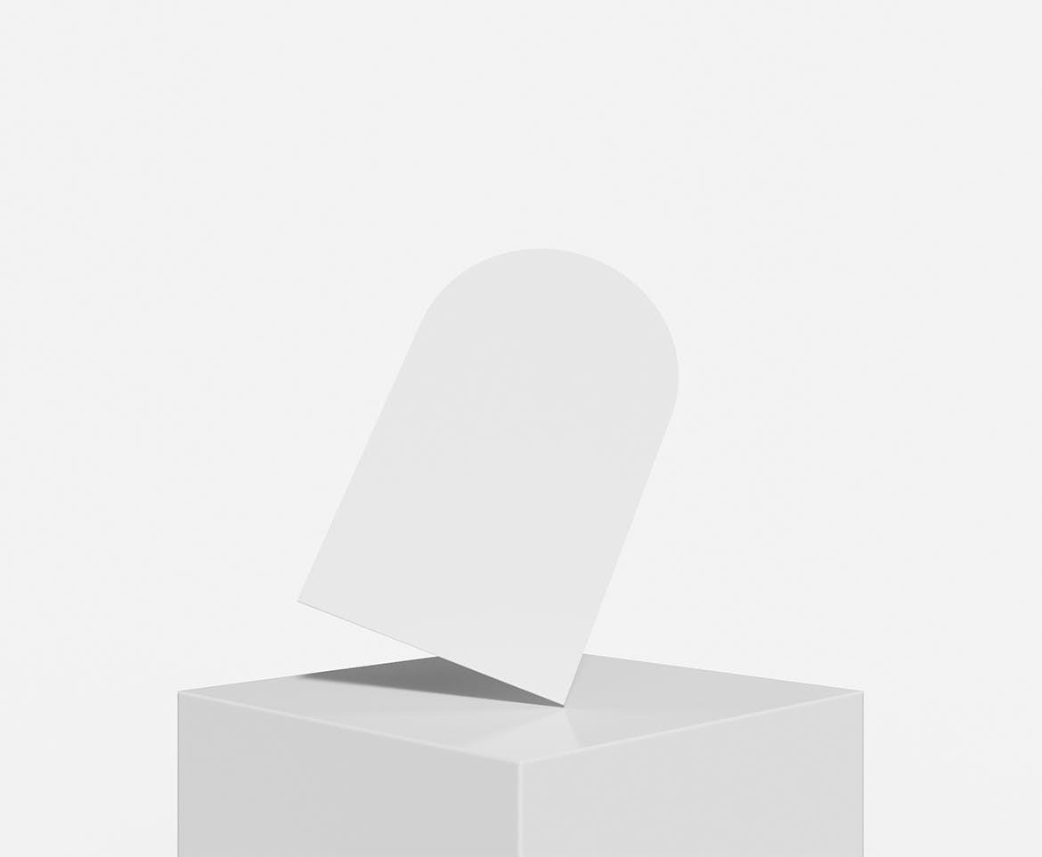 拱形卡片名片展示样机 Business Card Mockup 样机素材 sucaiwan.com