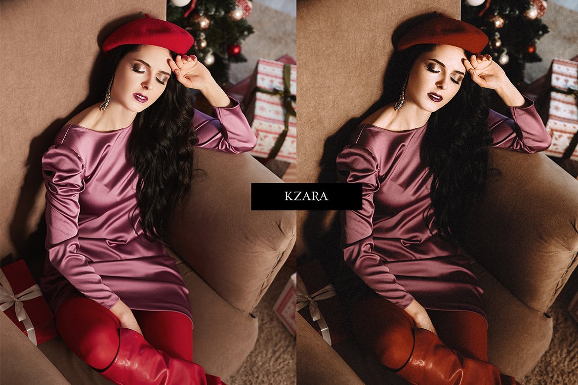 复古棕色圣诞节照片处理LR预设 Lightroom Presets – Vintage Christmas 插件预设 sucaiwan.com