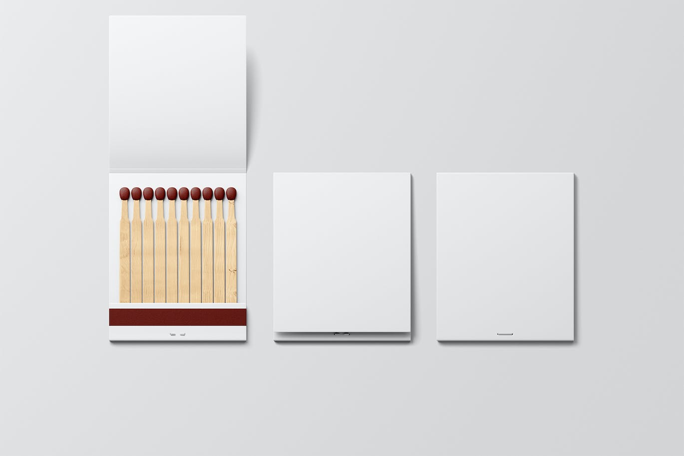 火柴盒包装设计展示样机模板 Matchbook Mockup 样机素材 sucaiwan.com