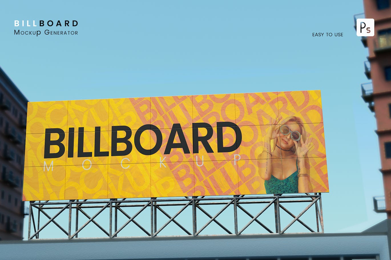 铁架海报广告牌样机模板 Billboard Mockup 样机素材 sucaiwan.com