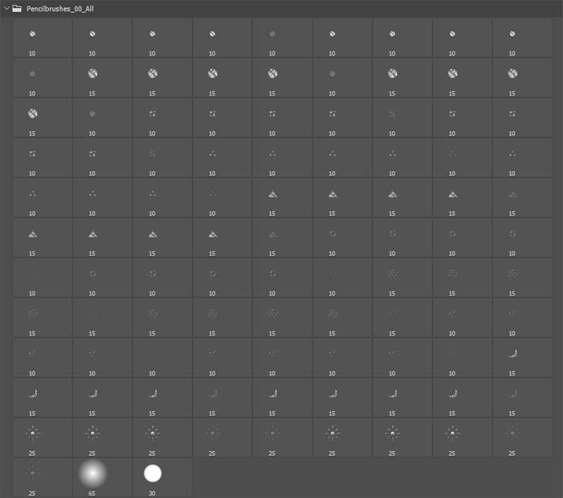 Photoshop铅笔和蜡笔效果笔刷 笔刷资源 sucaiwan.com