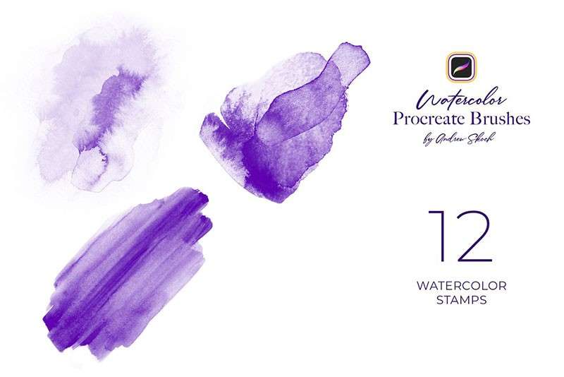 22个水彩艺术Procreate笔刷 笔刷资源 sucaiwan.com