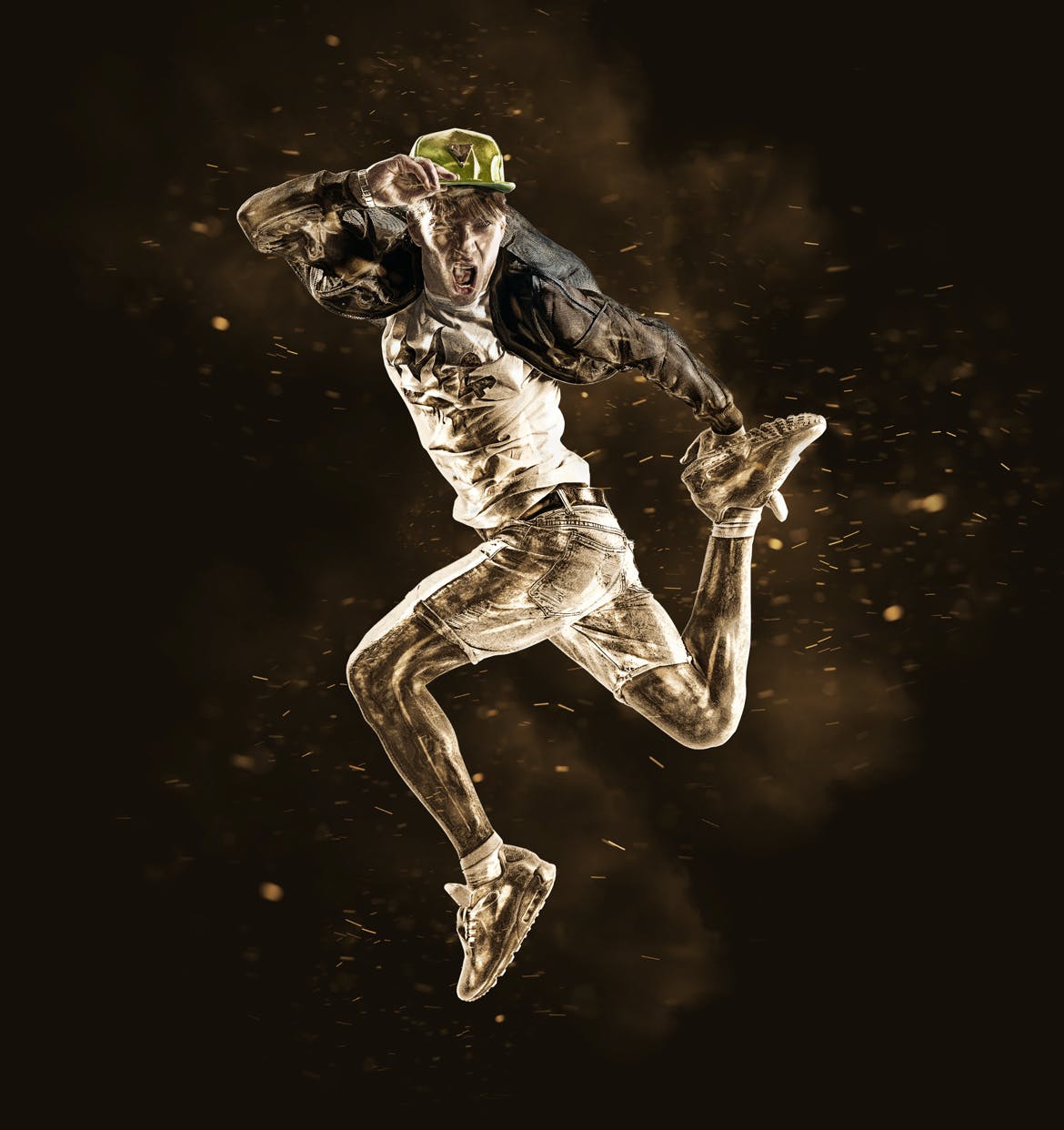 金色漆面效果照片处理PS动作 Gold Fantasy Photoshop Action 插件预设 sucaiwan.com