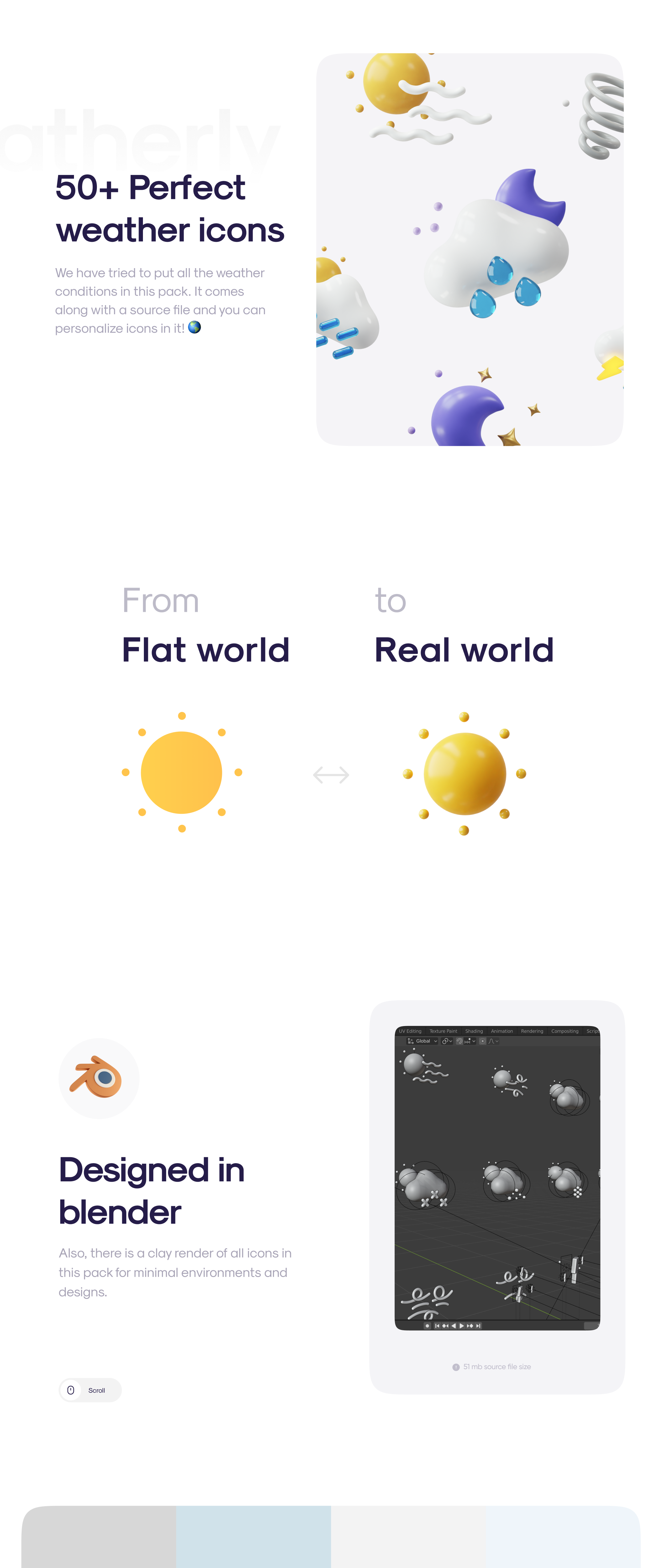 50多个3D高分辨率原始风格和粘土风格完美天气图标包 Weatherly 3D icons – 50+ Weather icons 图标素材 第14张-素材湾丨精选海外优质设计素材资源 50多个3D高分辨率原始风格和粘土风格完美天气图标包 Weatherly 3D icons – 50+ Weather icons 图标素材 sucaiwan.com