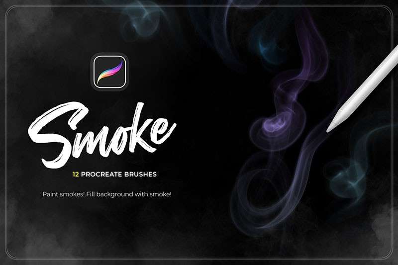 逼真的烟雾效果Procreate笔刷 笔刷资源 sucaiwan.com