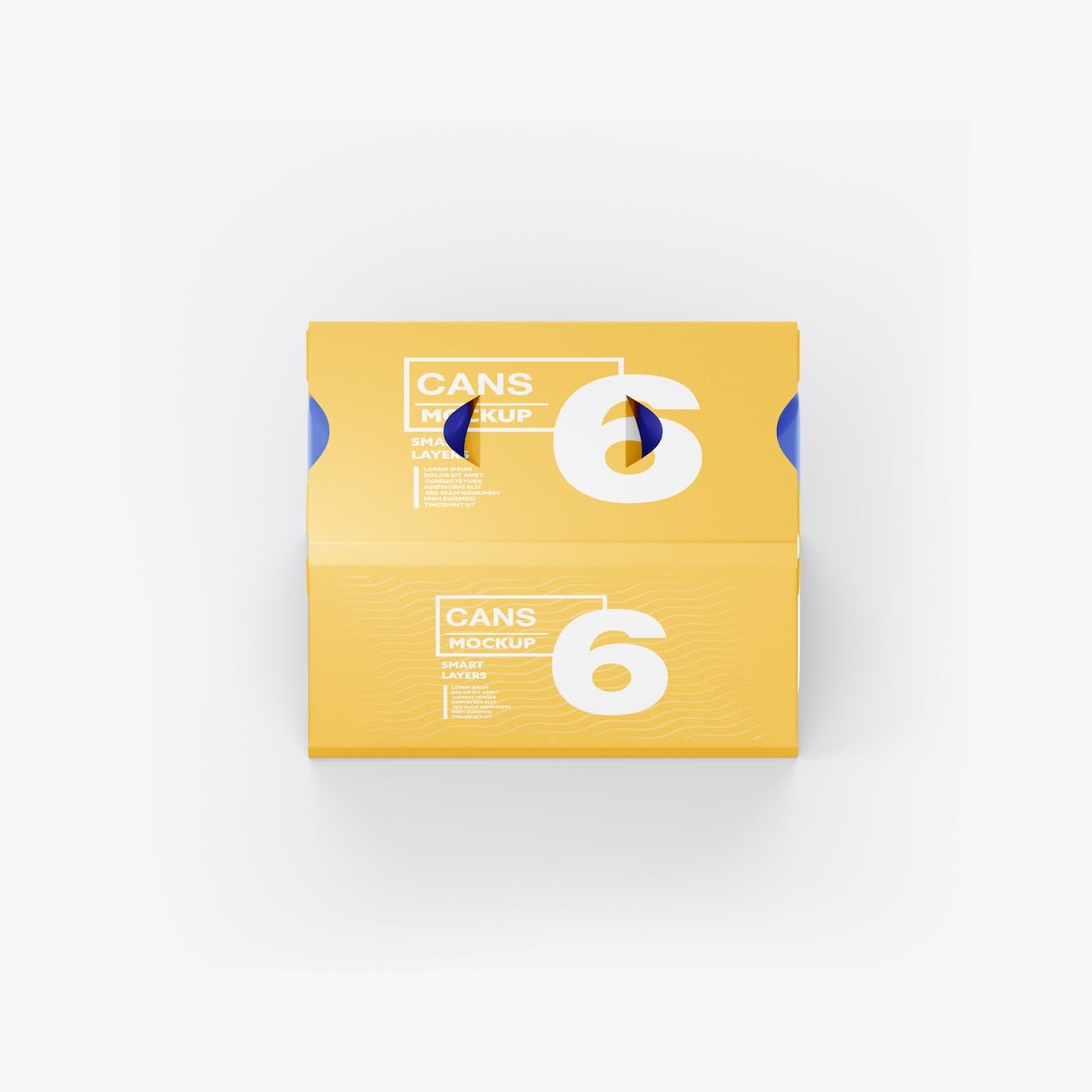 6罐装易拉罐纸箱包装设计样机 6 Cans Pack Mockup 样机素材 sucaiwan.com