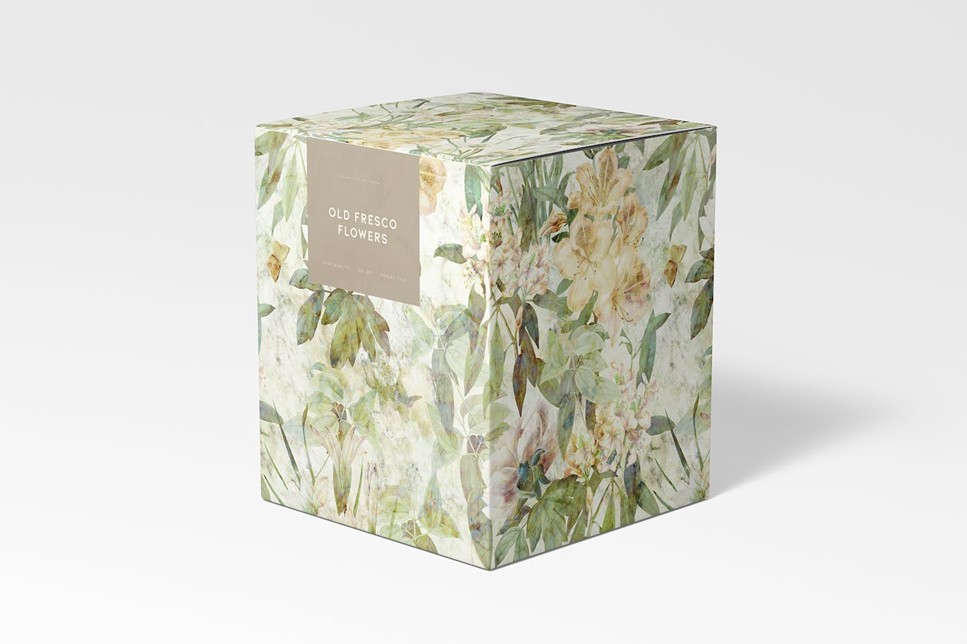 古老壁画花卉图案素材 Old Fresco Flowers 图片素材 sucaiwan.com