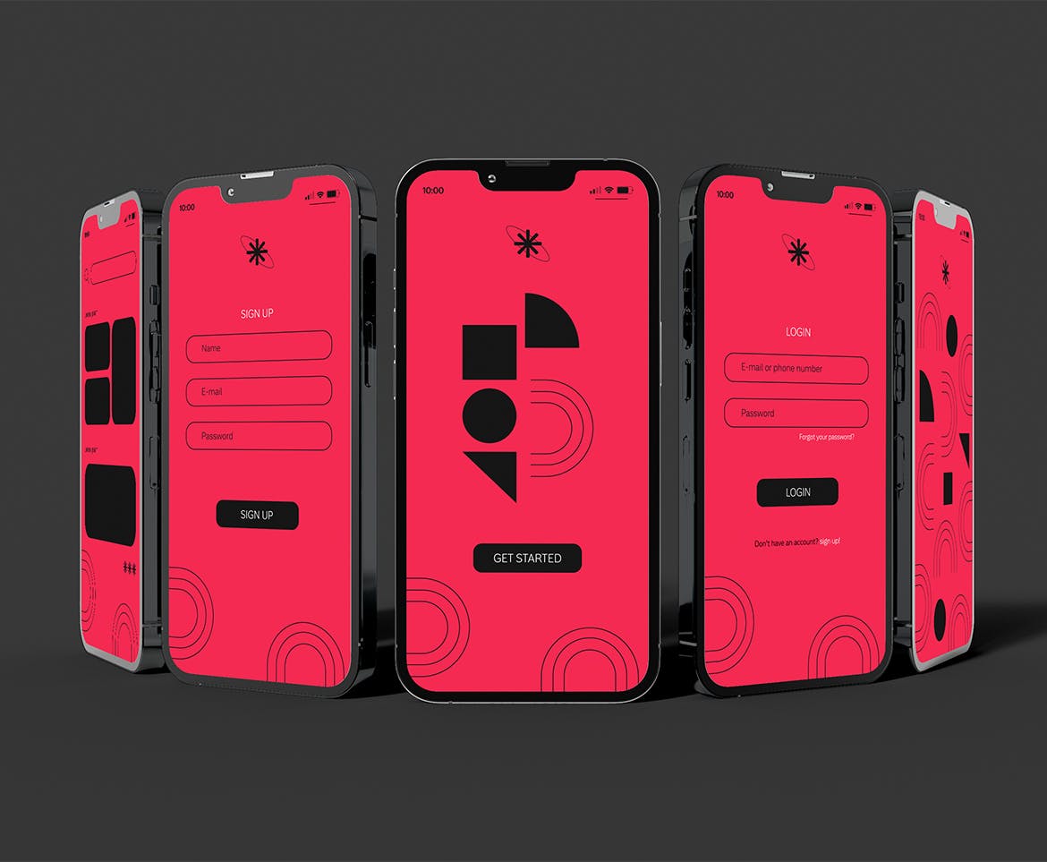 智能手机iPhone屏幕设计样机v5 Smartphone Screen Design Mockup 样机素材 sucaiwan.com