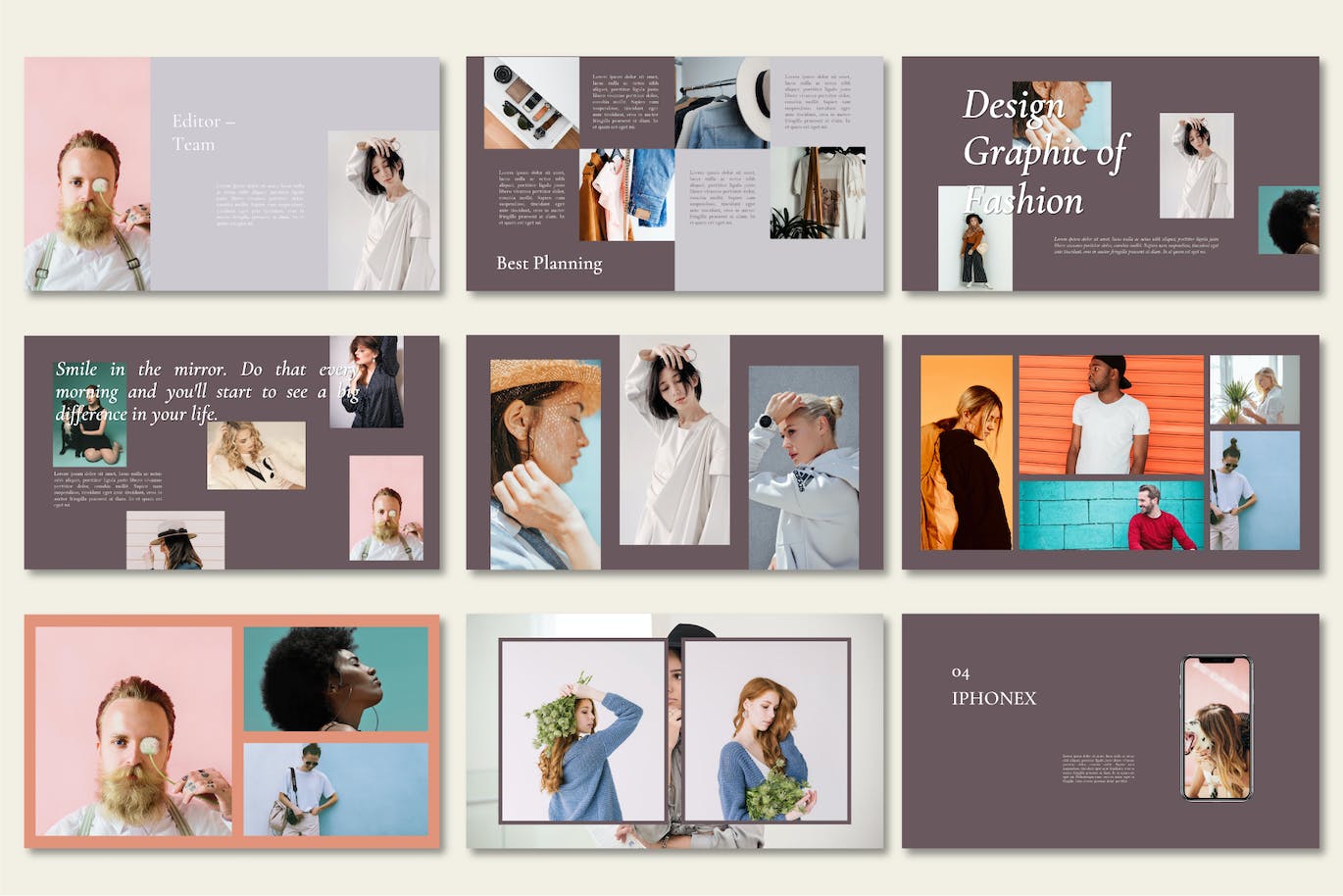 Lookbook杂志布局精美PowerPoint演示文稿模板 Allison Lookbook Powerpoint Template 幻灯图表 sucaiwan.com