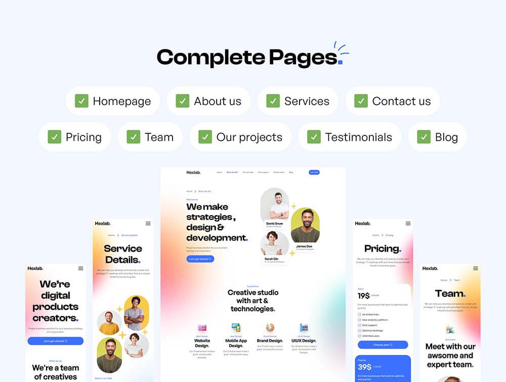 数字营销代理网站UI套件 APP UI sucaiwan.com