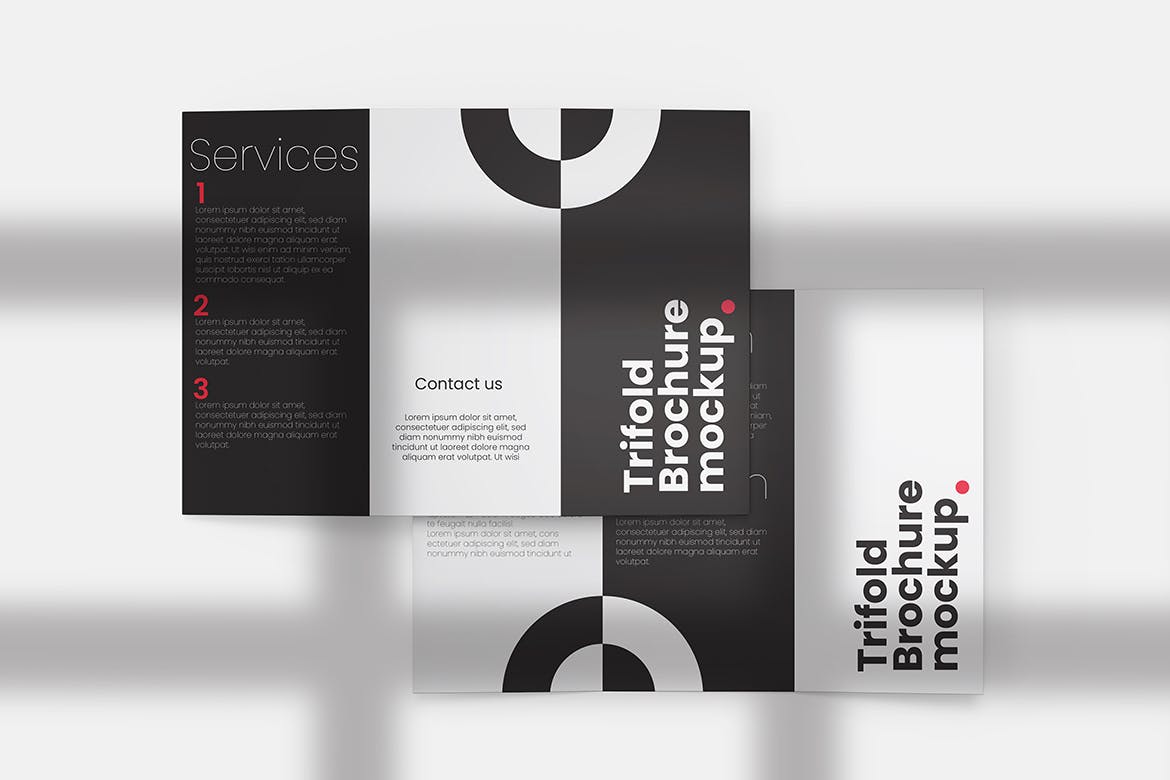 三折页宣传册设计样机PSD模板 Trifold Brochure Mockups PSD Template 样机素材 sucaiwan.com