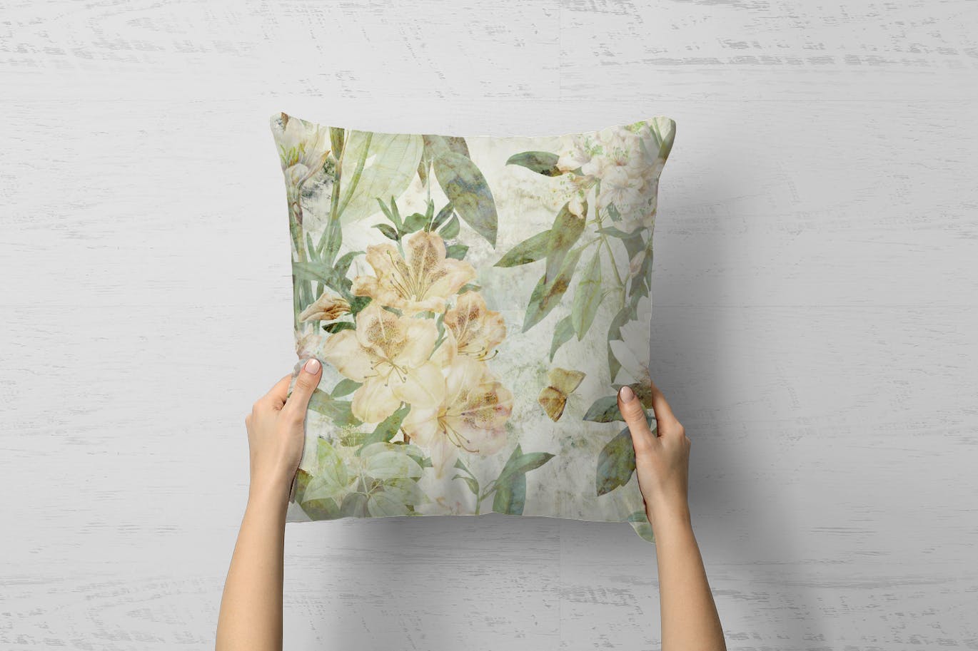 古老壁画花卉图案素材 Old Fresco Flowers 图片素材 sucaiwan.com