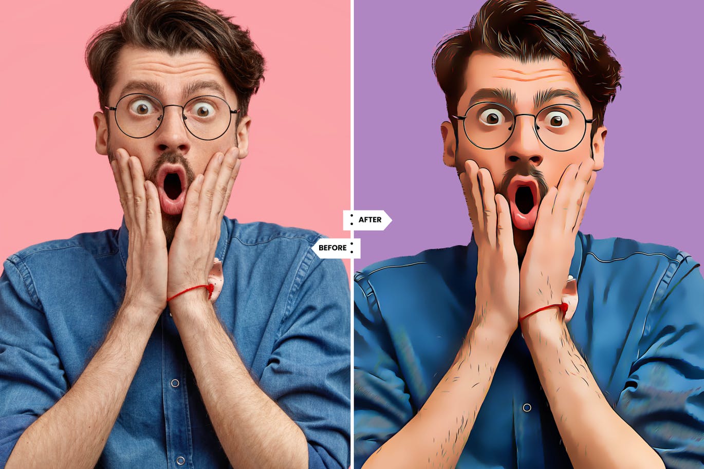 写实油画效果照片处理PS动作 Realistic Oil Painting Effect Photoshop Action 插件预设 sucaiwan.com