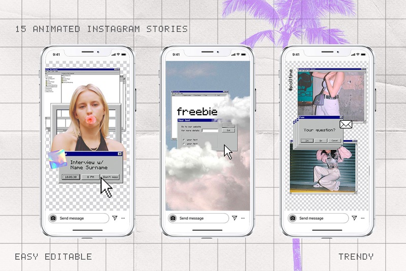 新潮复古未来感Win95元素全息渐变毛刺纹理贴纸像素化可编辑PSD模板 Old Computer Insta template Ps Canva 图片素材 第8张-素材湾丨精选海外优质设计素材资源 新潮复古未来感Win95元素全息渐变毛刺纹理贴纸像素化可编辑PSD模板 Old Computer Insta template Ps Canva 图片素材 sucaiwan.com