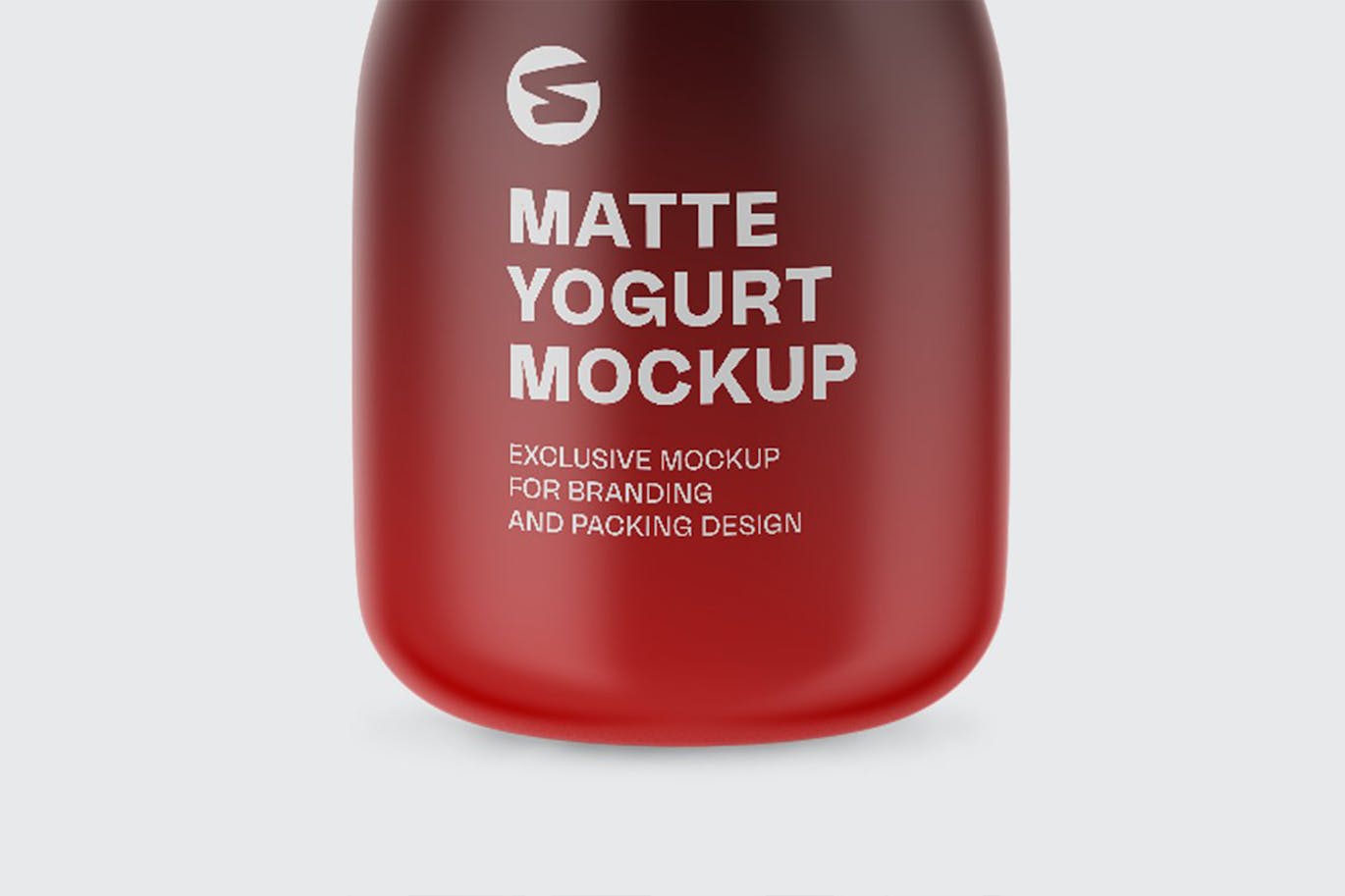 哑光酸奶瓶包装设计样机 Matte Yogurt Bottle Mockup 样机素材 sucaiwan.com