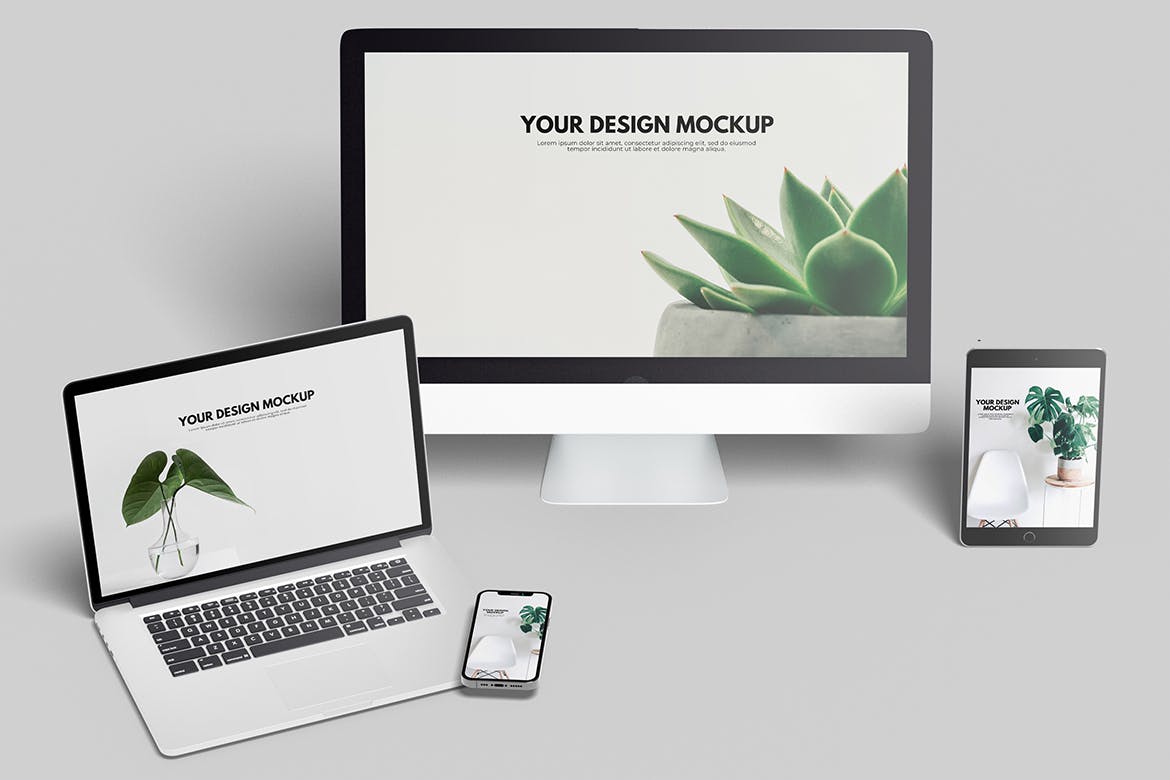 苹果产品多设备屏幕样机 Multi Device Mockup 样机素材 sucaiwan.com
