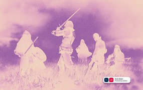 红外热像颗粒效果照片处理PS动作 Acid Grain Photoshop Action