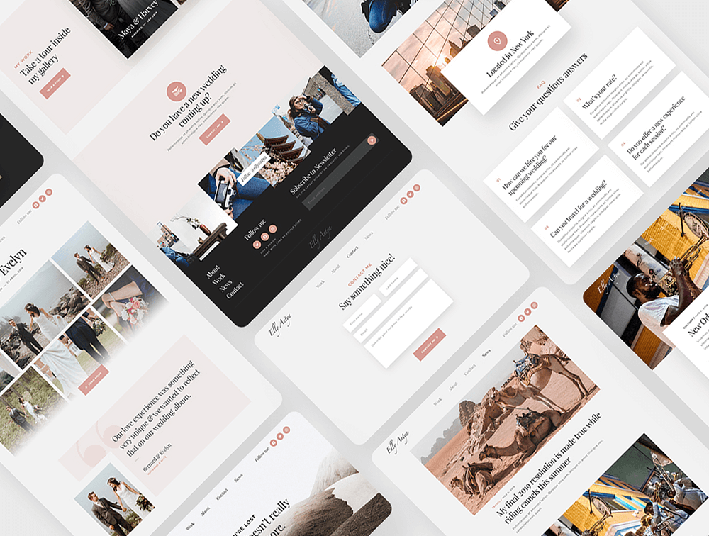 婚纱摄影网站UI设计模板 APP UI sucaiwan.com