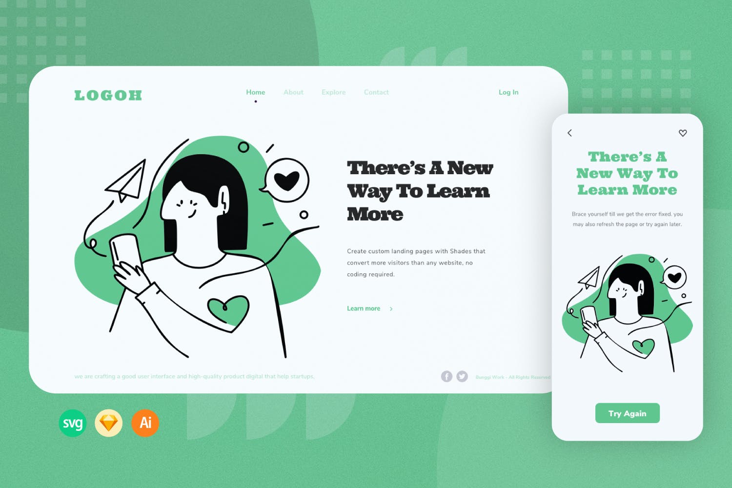 信息聊天概念引导页插画模板 Messages Web Onboarding Illustration APP UI sucaiwan.com