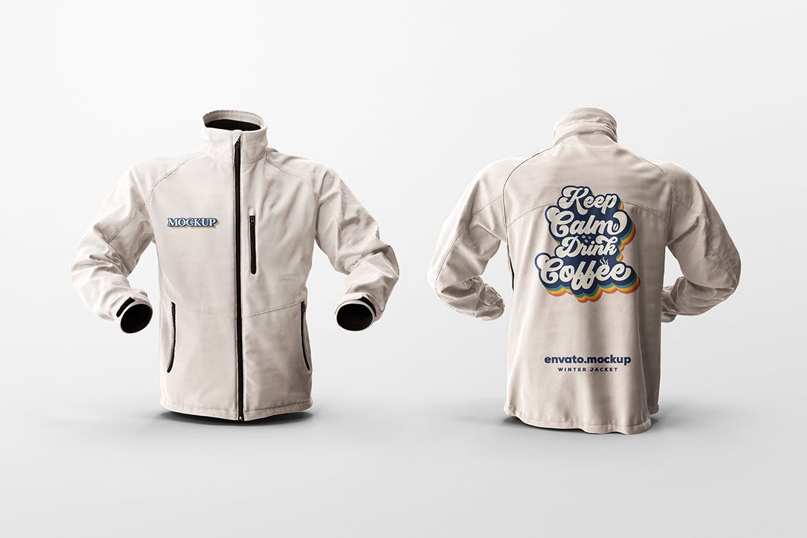 冬季夹克服装设计样机 Winter Jacket Mockup 样机素材 sucaiwan.com