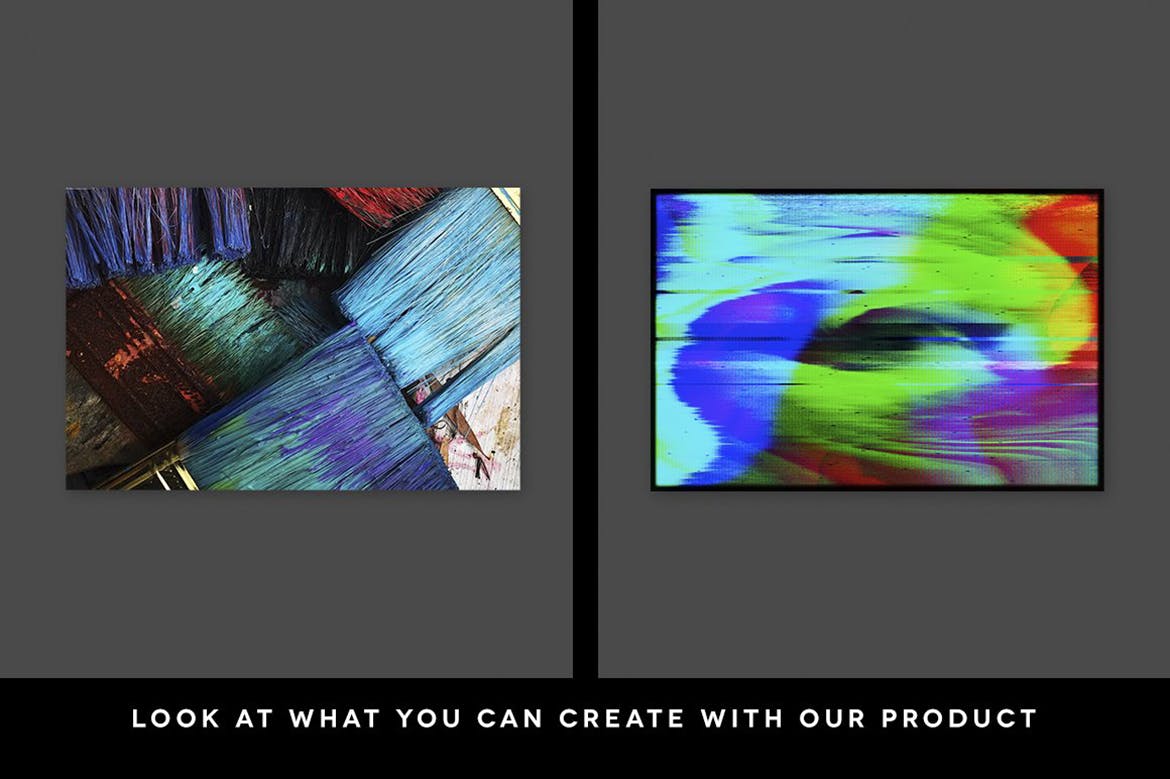 抽象故障背景特效生成器套件 Glitch Background Creation Kit 插件预设 sucaiwan.com