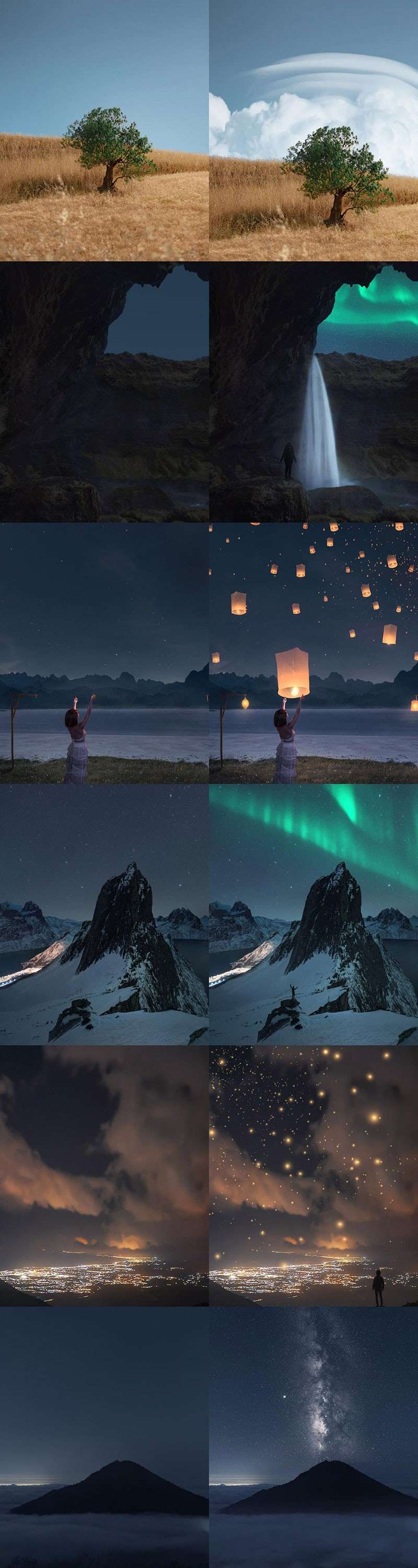 Photoshop自然景观特效笔刷，附视频教程 笔刷资源 sucaiwan.com