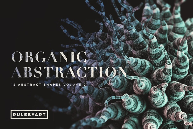 三维渲染现代科学化学蜂窝珊瑚有机生物抽象3D形状PNG素材 Organic Abstraction Vol.2 图标素材 sucaiwan.com