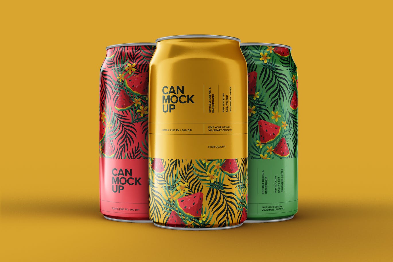 碳酸饮料汽水罐包装设计样机 Soda Can Mockup 样机素材 sucaiwan.com