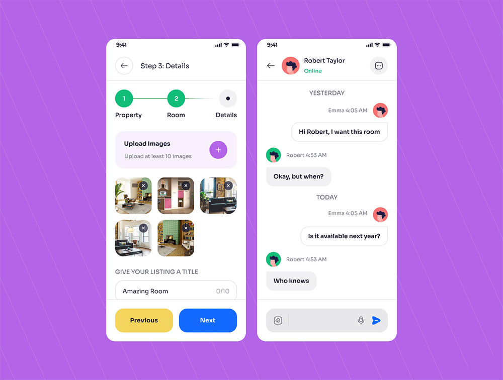 房间预订App应用程序UI套件 APP UI sucaiwan.com