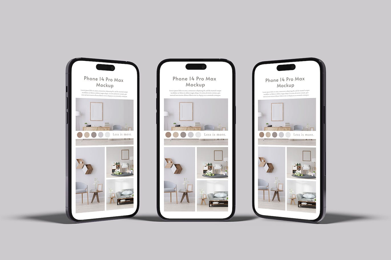 智能手机iPhone14 Pro Max样机 Smartphone 14 Pro Max Mockup 样机素材 sucaiwan.com